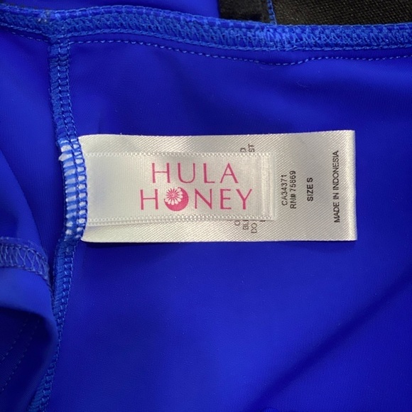 Hula Honey Cobalt Blue Tankini Top Size Small - Picture 2 of 6